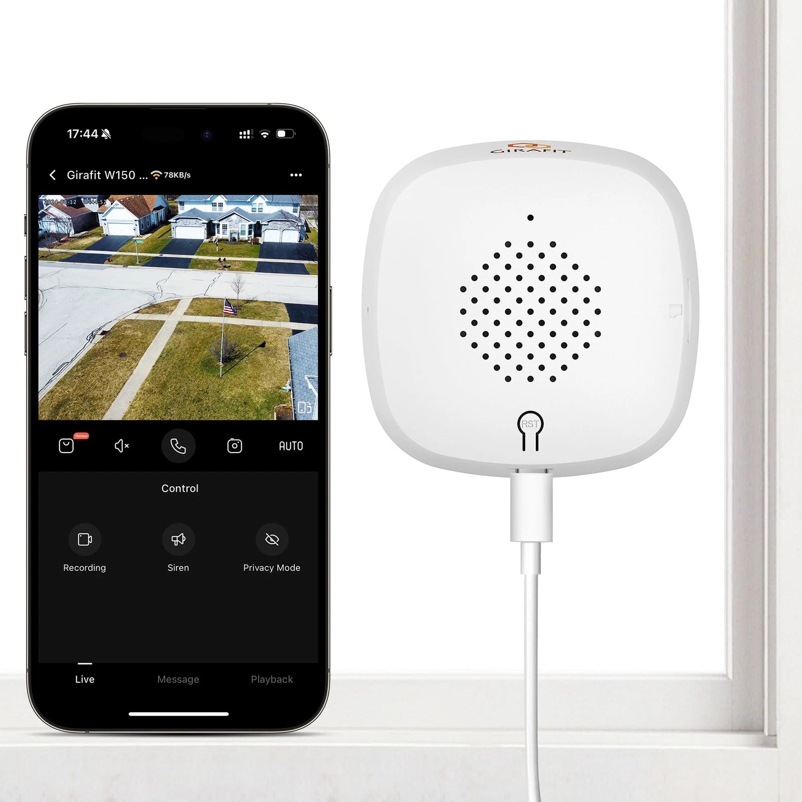 Girafit 3MP 2K Window Camera,2.4GHz & 5GHz WiFi Indoor Cameras for Home Security